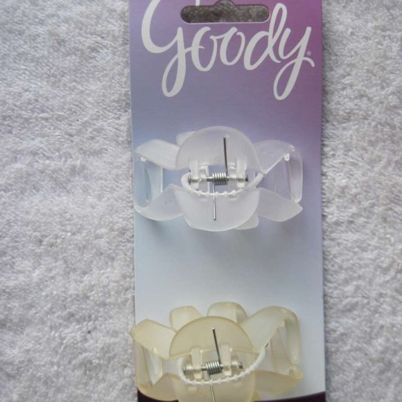 2 Goody Medium Matte Frosted Spider Octopus Plastic Jaw Claw Clips 2 1/4" Clear - Picture 7 of 16